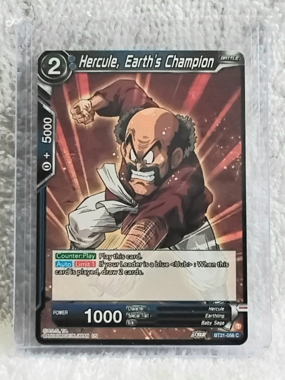 5/$20 Mint 2023 Hercule, Earth's Champion Dragon Ball Super C Card BT21_056!!
